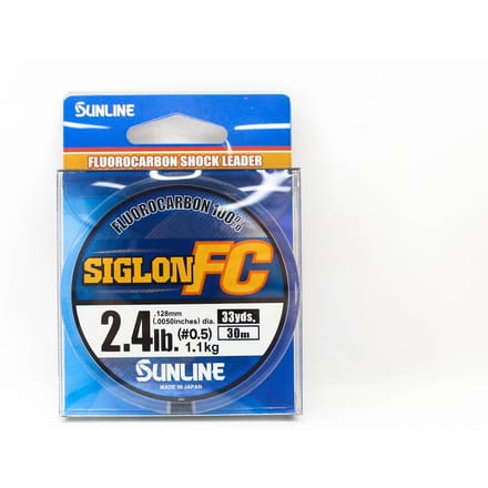 Sunline Fluorocarbon Leader Siglon FC 100% 30m 2.4lb Diameter 0.128mm (8111 schoon