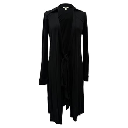 Diane von Furstenberg knielange jurk met V-hals in zwarte rayon