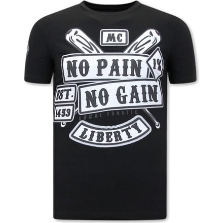 Shirt met Print Heren - Sons of Anarchy MC - Zwart