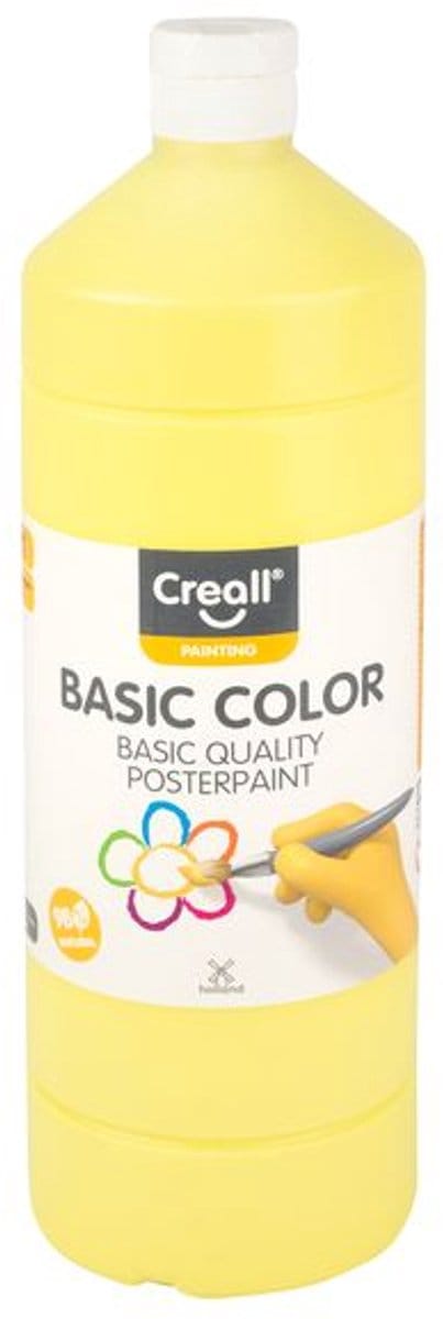 Plakkaatverf creall basic lichtgeel 1000ml | 6 stuks