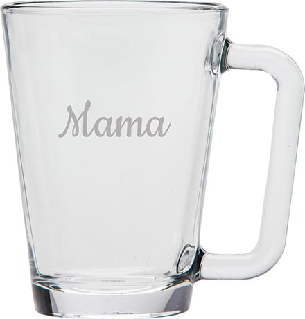 Gegraveerde theeglas 26cl Mama