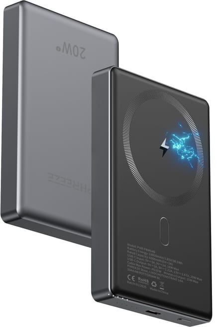 2x Phreeze PBMS4 Magnetische Powerbanks geschikt voor MagSafe & iPhone - Powerbank Duo Pack