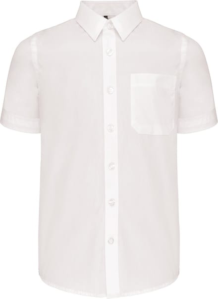 Kariban Kinder poplin overhemd korte mouwen K520 - White - 6/8 Y (6/8 ans)
