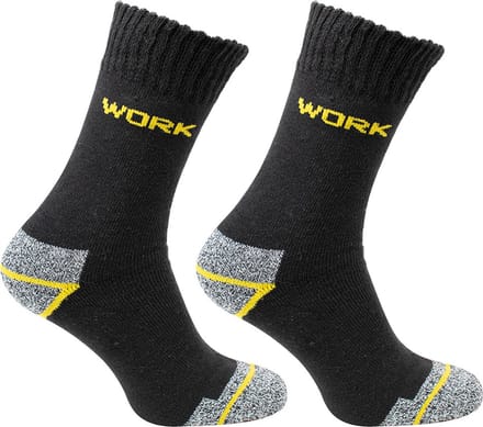 Thermo werksokken | zwart | 12 paar | Maat: 47-50