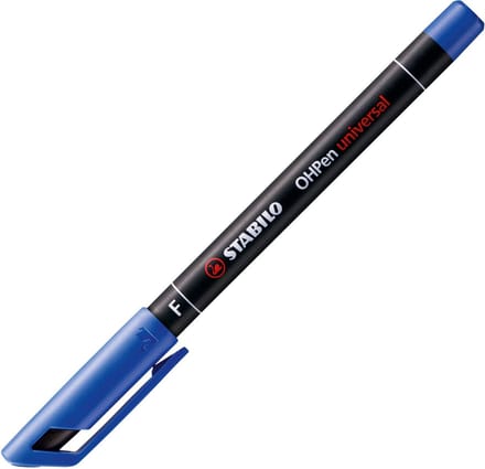 Viltstift STABILO OHpen permanent 842/41 rond 0.7mm blauw - 10 stuks