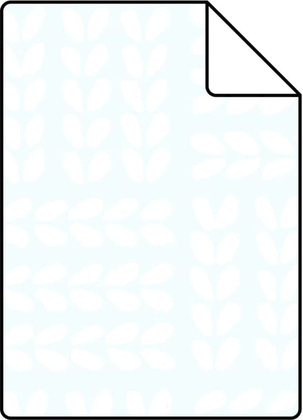 Proefstaal Origin Wallcoverings behang scandinavische blaadjes lichtblauw en wit - 26,5 x 21 cm - 347498-S