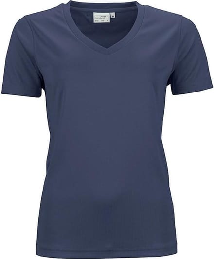 James and Nicholson Dames/dames Actief V Hals T-Shirt (Marine)