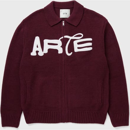 Stencil Zip Cardigan