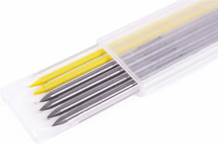 Benson Navulling markeerpotlood - 6 reservestiften - 4 grafiet, 2 geel