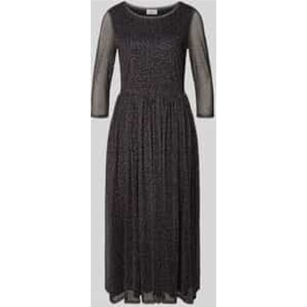 Midi-jurk met ronde hals