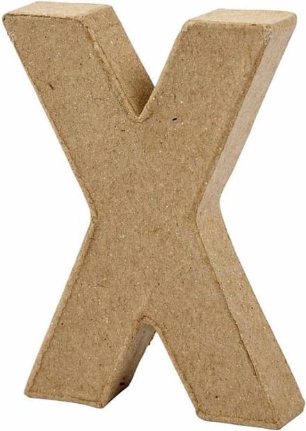 Letter, X, H: 10 cm, B: 7,6 cm, dikte 1,7 cm, 1 stuk