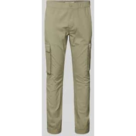Skinny fit cargobroek met labelpatch