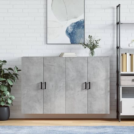 vidaXL - Hangkasten - 2 - st - 69,5x34x90 - cm - betongrijs