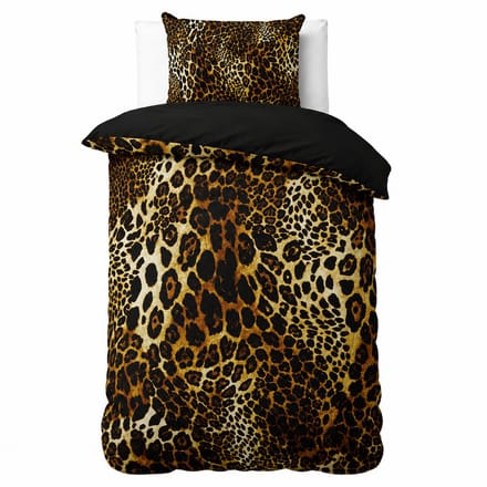 Decoware Dekbedovertrek Leopard Print 140x220 cm – Katoen Renforcé – Met Kussensloop – Panter Print - Eenpersoons
