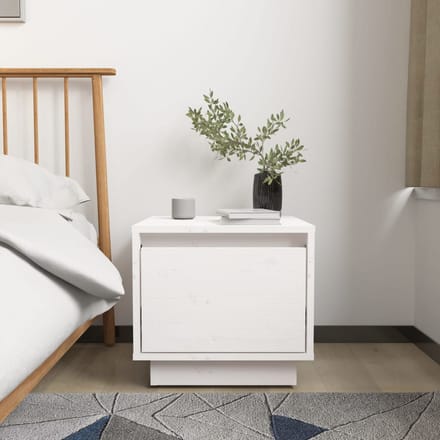 vidaXL - Nachtkastjes - 2 - st - 35x34x32 - cm - massief - grenenhout - wit