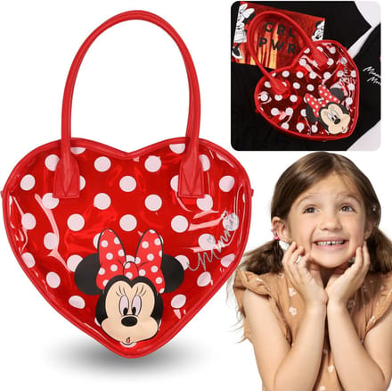 DISNEY Minnie Mouse Meisjesachtige rode handtas in hartvorm
