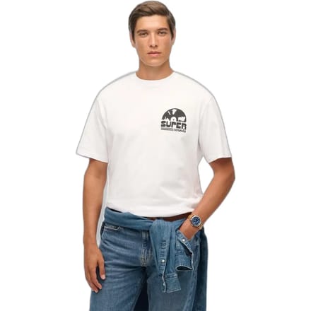 Superdry - Oversized Record Label T-shirt - Heren - T-shirts