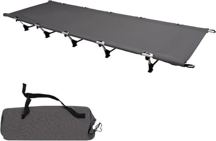 Opklapbed - Kampeerbed Slaapbed - Kamperen Reizen - Lichtgewicht Draagbaar - 190x70cm - Grijs