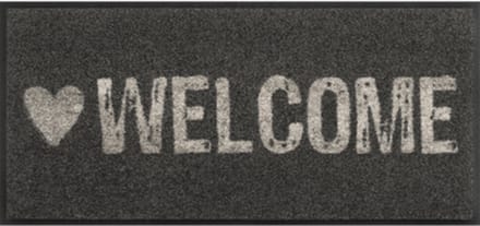 Kleen-Tex Wash+Dry Design Wasbare Deurmat - Loper - Warmly Welcome - 35 x 75cm