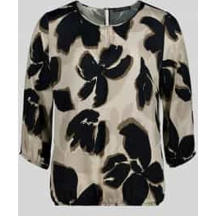 Loose fit blouse met lange mouwen van pure viscose model 'NOS JULI'