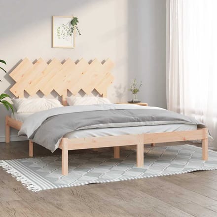 vidaXL - Bedframe - massief - hout - 150x200 - cm