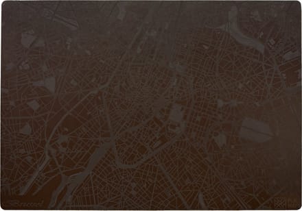 Place Maps Placemat Skyline Rome - Monument van Victor Emanuel II - Kunstleer - Zwart - 1 Stuk