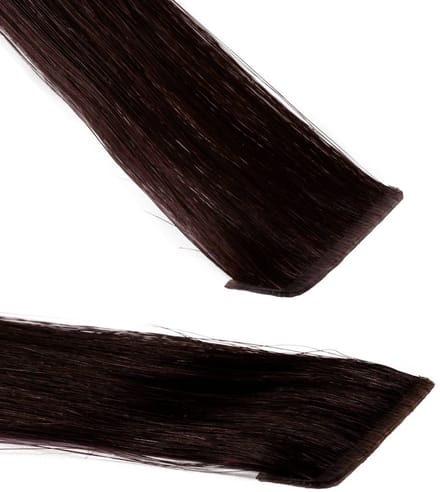 hair2heart Invisible Tape Extensions Echt haar Premium - 10 tapes 60 cm 5/0 middenbruin