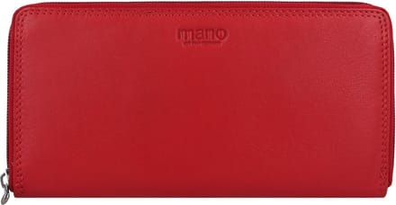 mano Donna Giulia Portemonnee Leer 20 cm - Dames - Horizontaal - rot