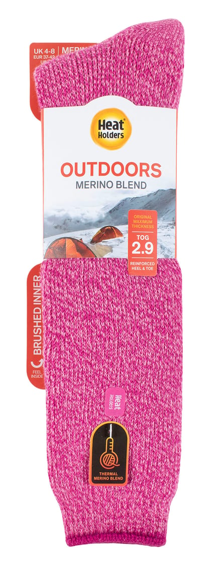 Heat Holders - Kniehoge damessokken van merinowol - Roze