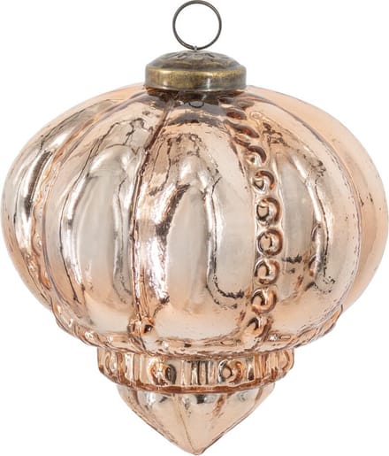 HomeBound by KY | Glazen kerstbal XL copper | 15cm | kerstbal