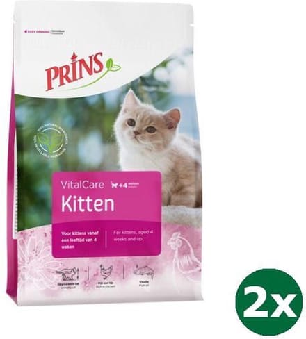 Prins cat vital care kitten kattenvoer 2x 4 kg
