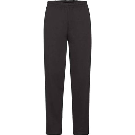Fruit of the Loom Heren joggingbroek met open zoom (Zwart)