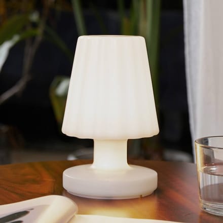 Lindby - Terraslampen - RGB - met dimmer - 1licht - Polycarbonaat - H: 20.7 cm - wit - Inclusief lichtbron