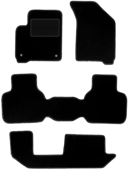 Zwarte velours vloermatten voor: Dodge Journey JC49 7-zits (2007-2016)
