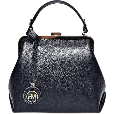 Roberta M Zwart Rundleer Tas