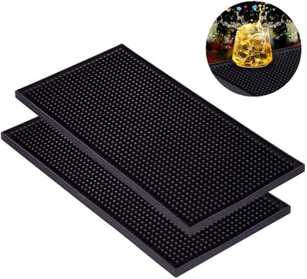 Dailygoods- Barmatte - Rubber - Antislip - Waterdicht - 2 Stuks - 30 x 15 cm - Snel drogend - Afdruipmat