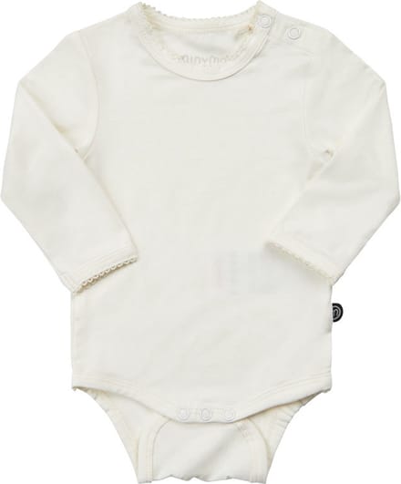 Romper lange mouw Bamboo - Ivoorwit - Maat 50 - Minymo