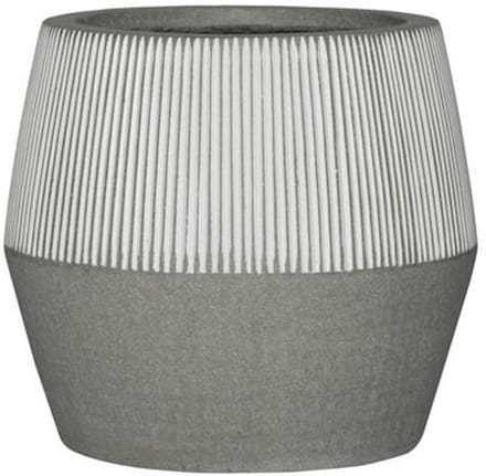 Pottery Pots - Plantenbak Harley S - Ø36cm x H32cm - Indoor en Outdoor - White stripe