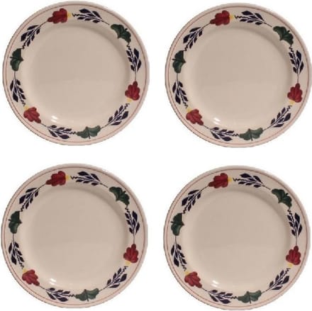 Boerenbont ontbijtborden Ø 21cm - set van 4 Stuks