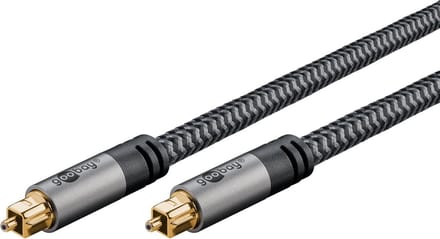Goobay TOSLINK-kabel, Toslink-stekker naar Toslink-stekker, 1 m, zwart