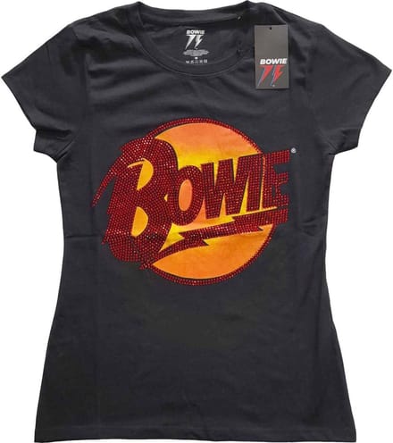 David Bowie - Diamond Dogs Logo Dames T-shirt - S - Zwart