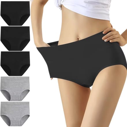 Dames Ondergoed Set van 5 - Katoenen Hoge Taille Slips