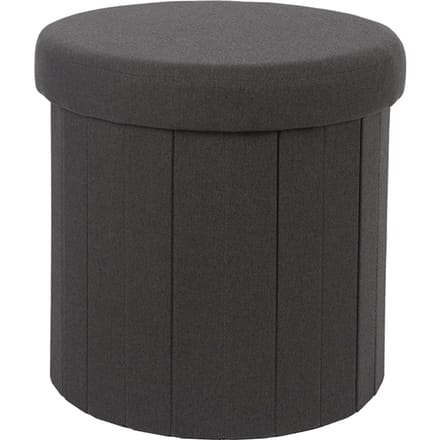 Uniquely Poef + Opbergbox Ø 38 cm Heather Zwart