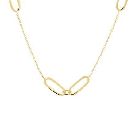 Geelgouden Collier paperclip 6 4023026