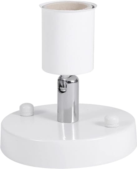 Lamp Holder - E27 Modern Vintage - Ceiling Light - 180° Rotatable - Wall Lamp Socket (White)