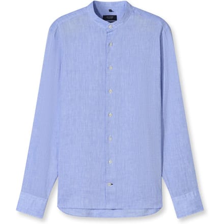 OLYMP Signature Casual Overhemd, Tailored Fit, Opstaande kraag, Bleu