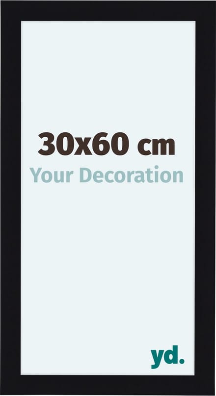 Your Decoration - Fotolijst 30x60 cm - MDF - Zwart Hoogglans - Como
