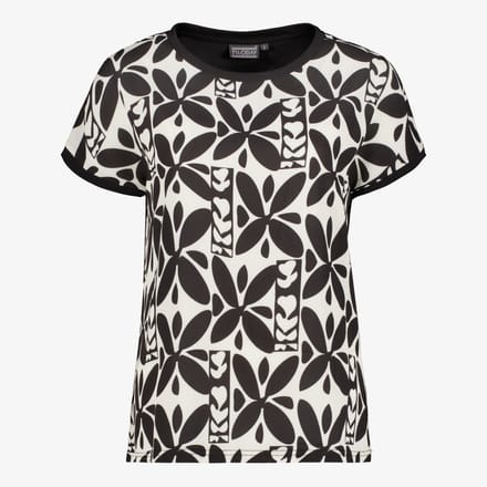 TwoDay dames T-shirt met print zwart wit - Maat M