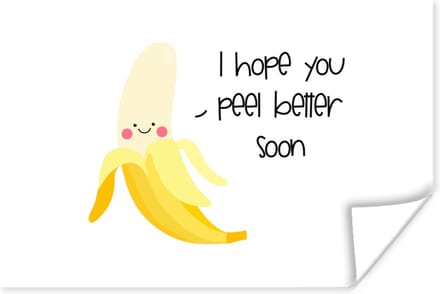 Poster Beterschap - Quotes - Banaan - 90x60 cm