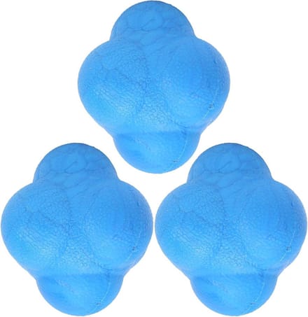 Reactiebal Set - Trainingsballen Behendigheid - Verbeter Reactiesnelheid - Onvoorspelbare Stuiter - 7 cm - Blauw